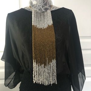 Stunning Hand-beaded Drop Necklace